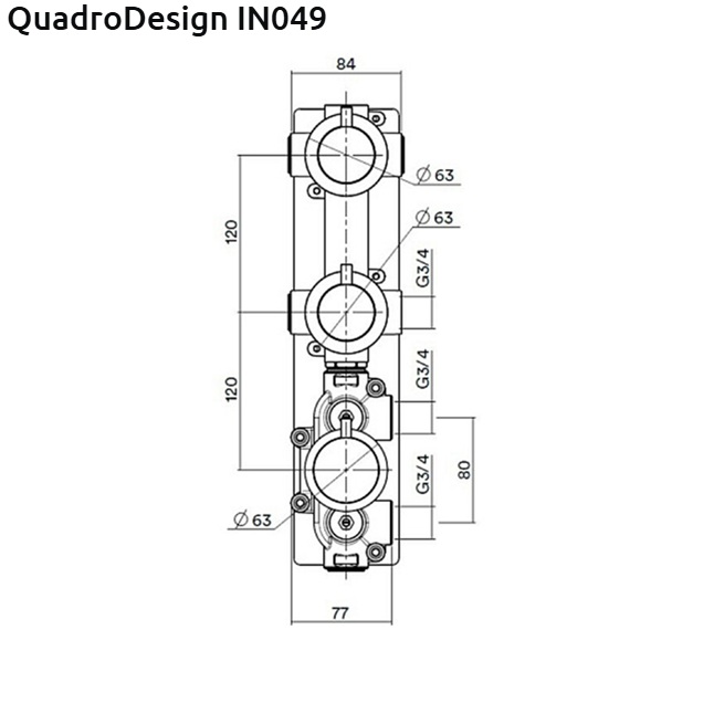 IN049 2 WAY THERMOSTATIC 매립 이미지